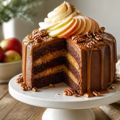 Caramel Apple Chocolate Cake: Easy 45-Minute Homemade Recipe For Cozy Fall Gatherings 2 Caramel Apple Chocolate Cake