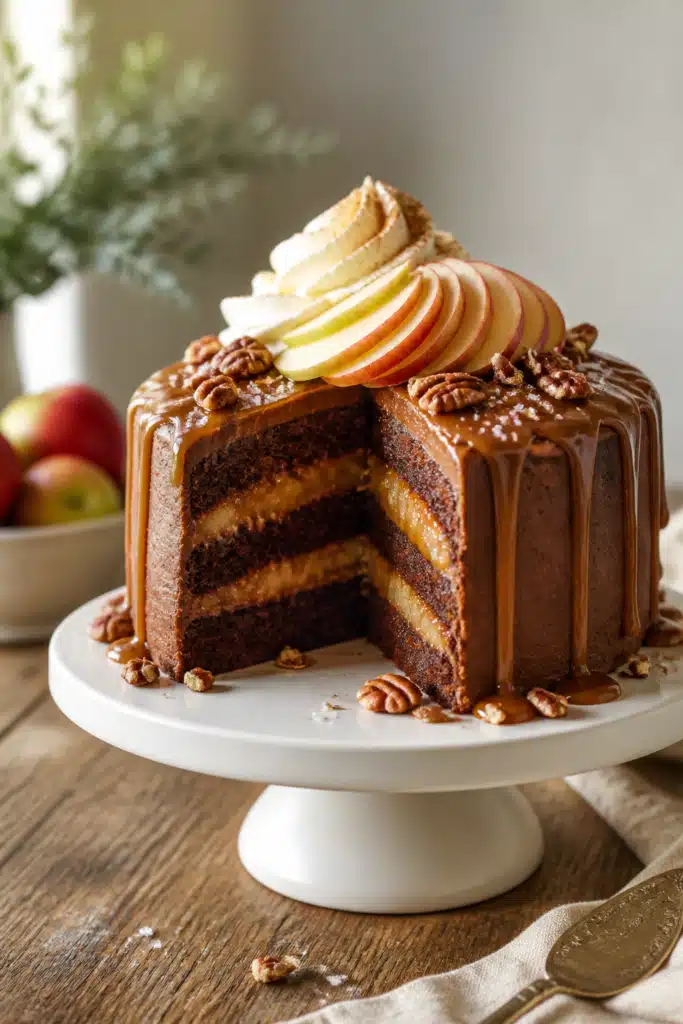 Caramel Apple Chocolate Cake