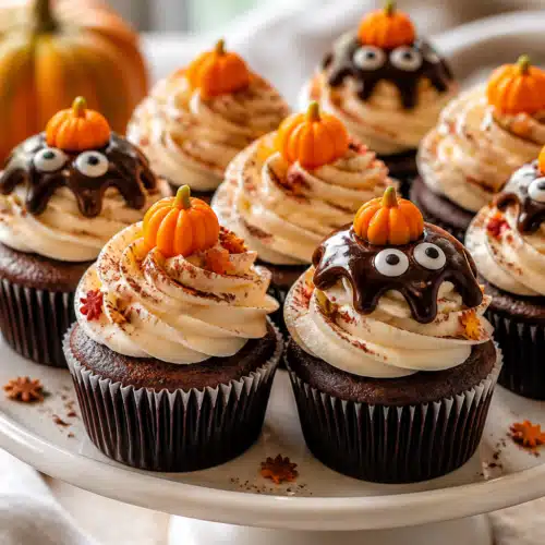 Chocolate Pumpkin Cupcakes