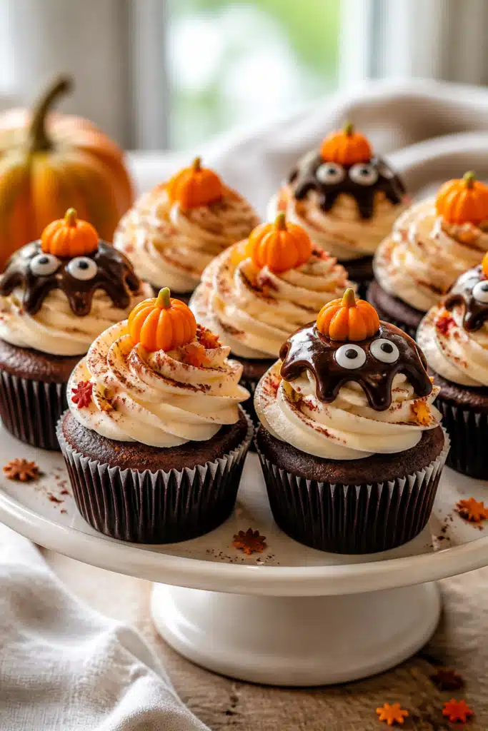 Chocolate Pumpkin Cupcakes