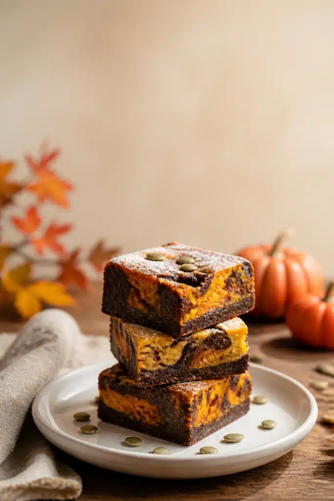 Pumpkin Cheesecake Brownies