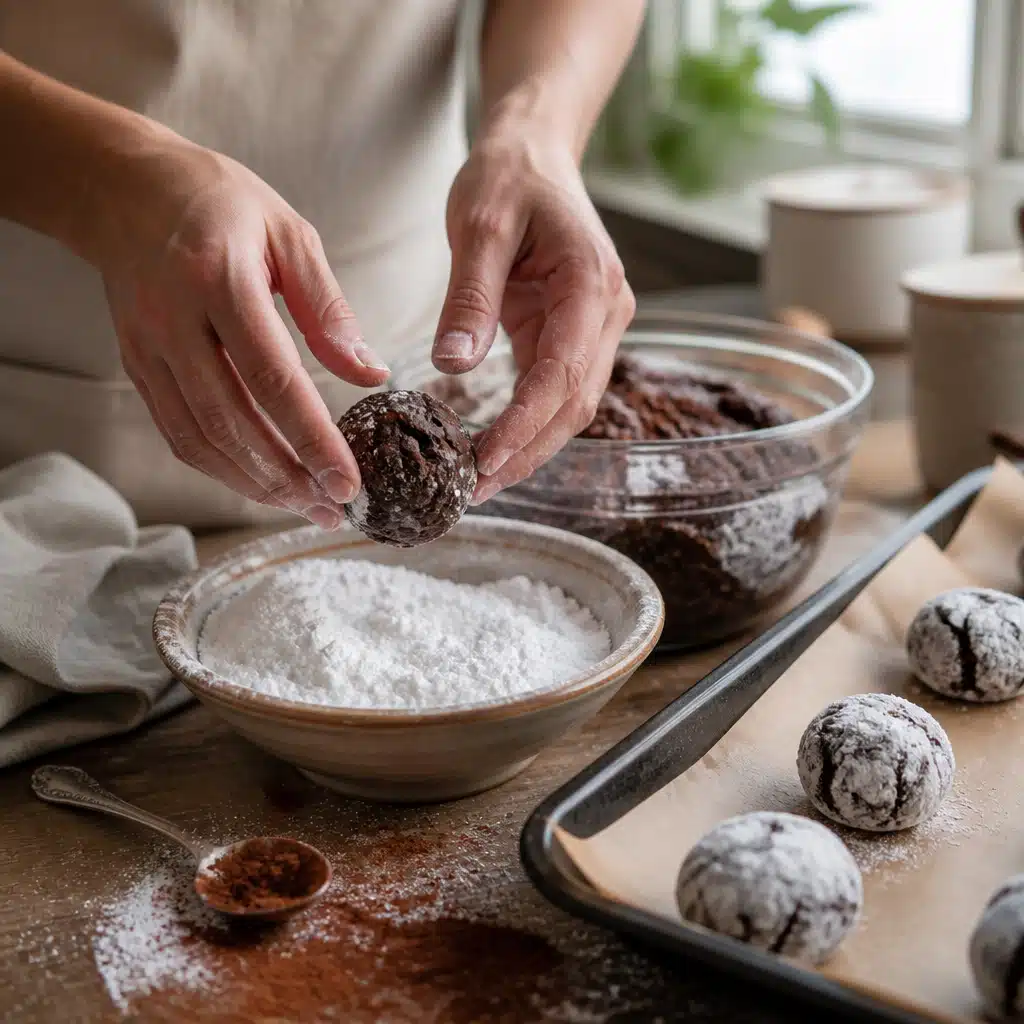 Chocolate Crinkle Cookies: Easy 30-Minute Recipe For Holiday Platters 4 Chocolate Crinkle Cookies - cooking process