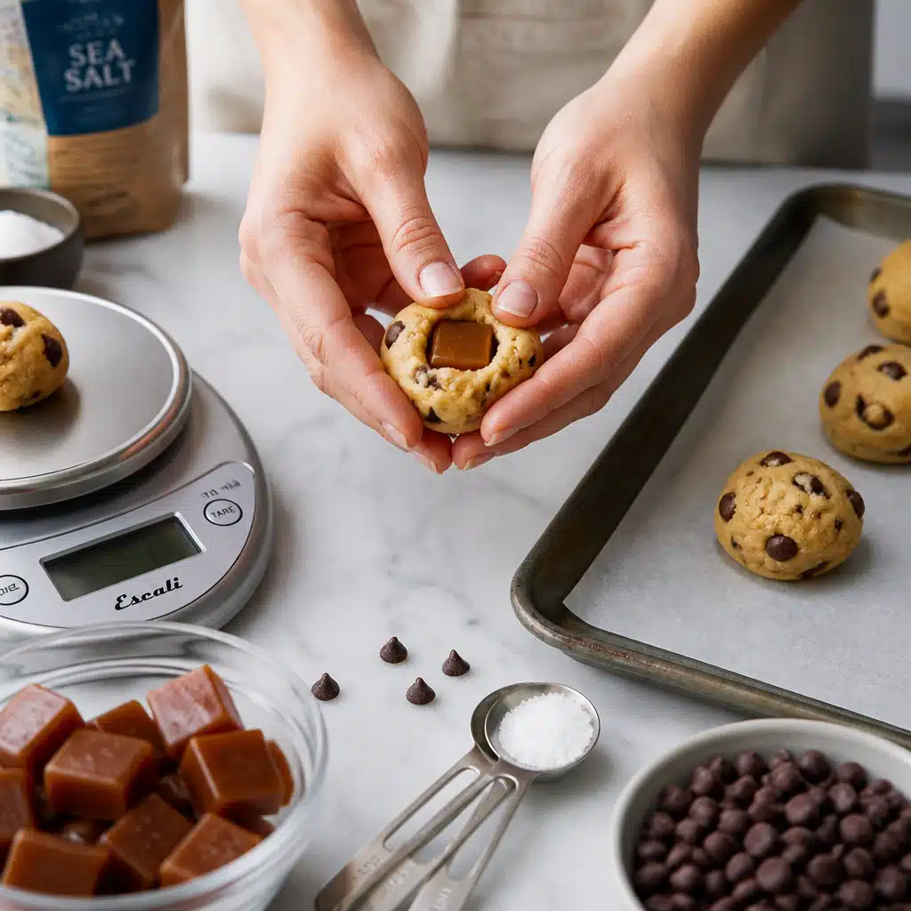 Salted Caramel Chocolate Chip Cookies: Delicious 45-Minute Recipe For Busy Weeknights 4 Salted Caramel Chocolate Chip Cookies - cooking process