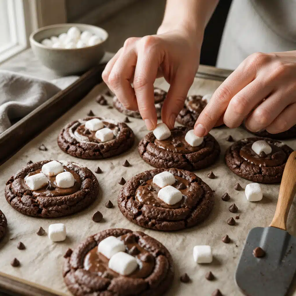 Hot Cocoa Cookies - cooking process