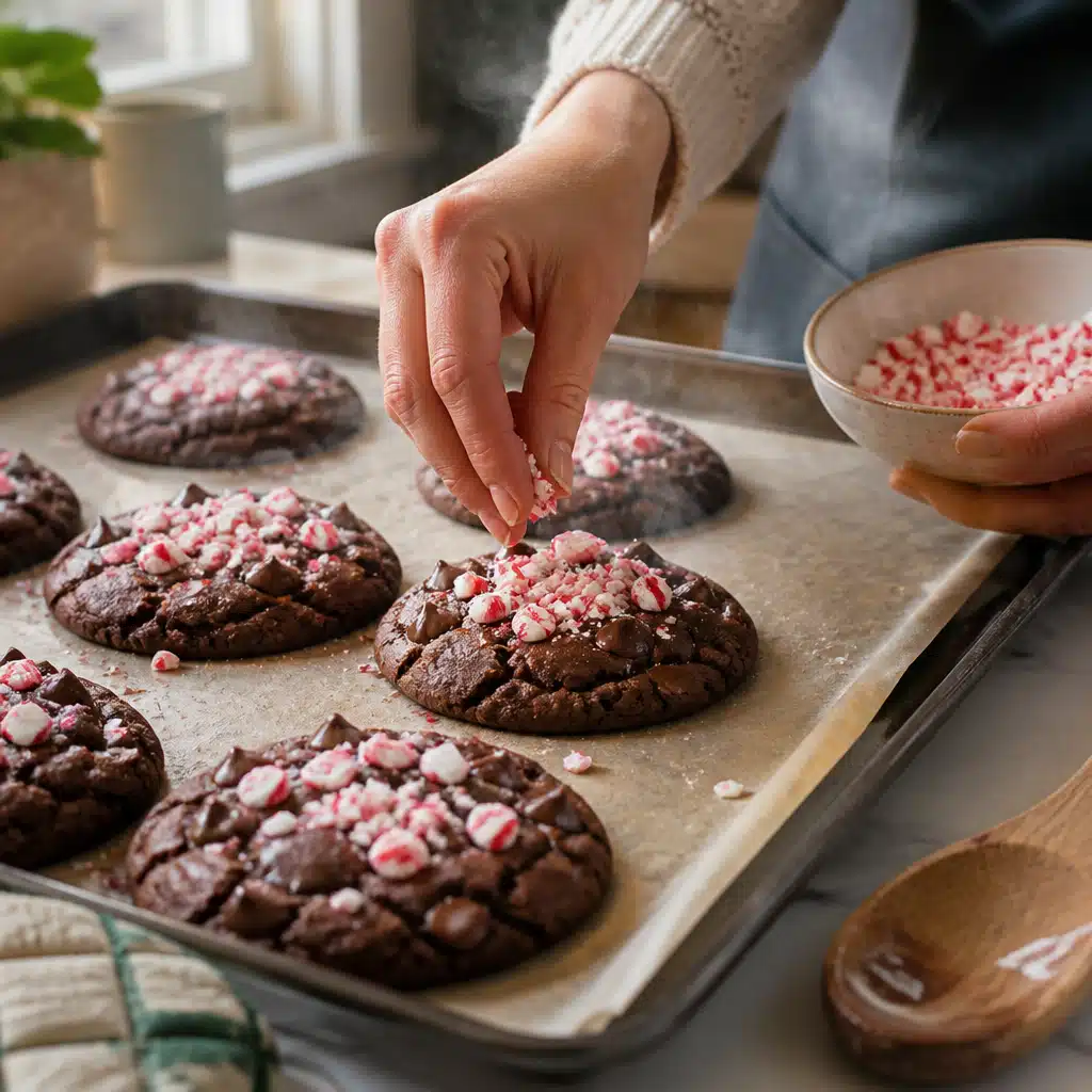 Chocolate Peppermint Cookies: Delicious 30-Minute Recipe for Holiday Baking 3 Chocolate Peppermint Cookies - cooking process