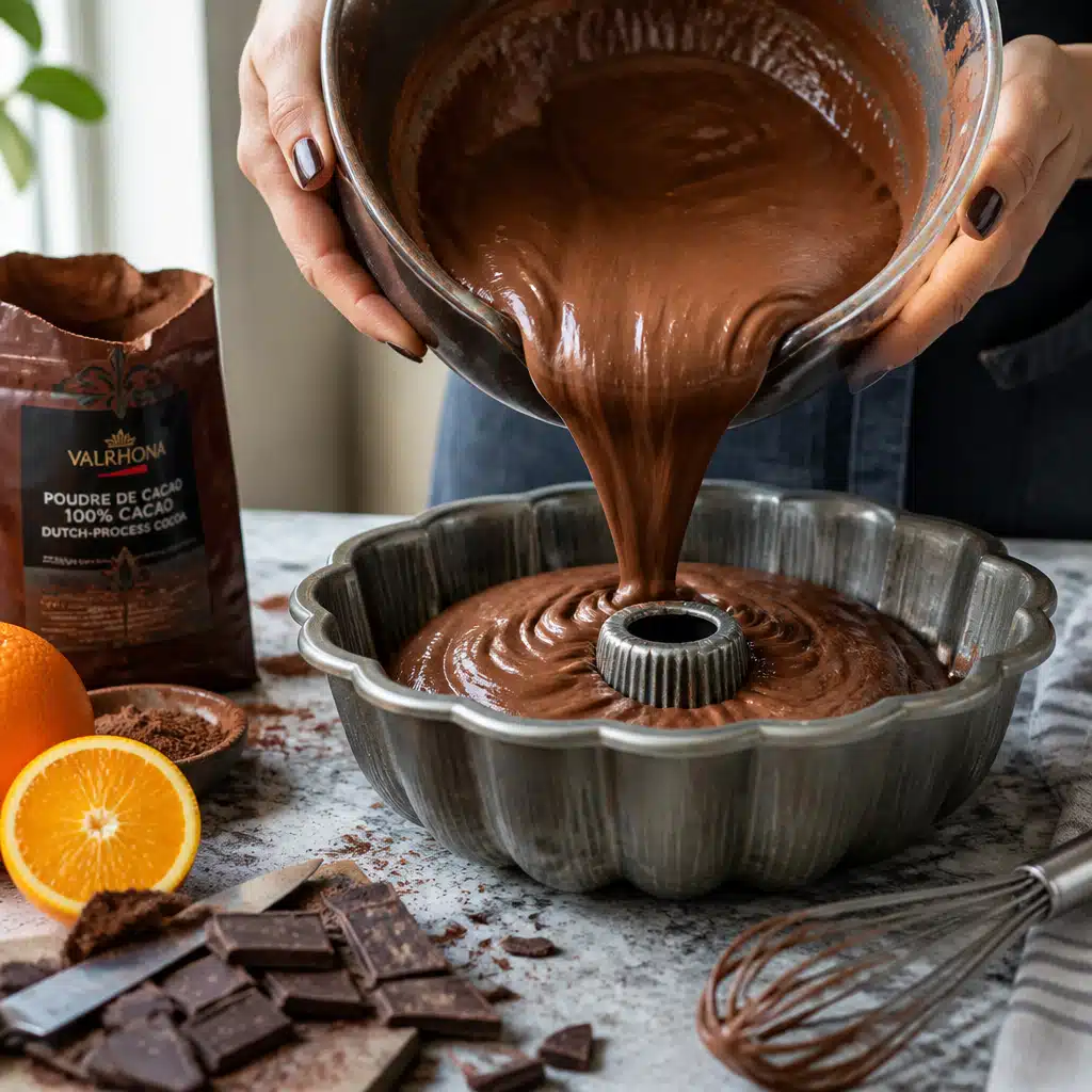 Christmas Chocolate Bundt Cake: Easy One-Bowl Recipe for Holiday Parties 3 Christmas Chocolate Bundt Cake - cooking process