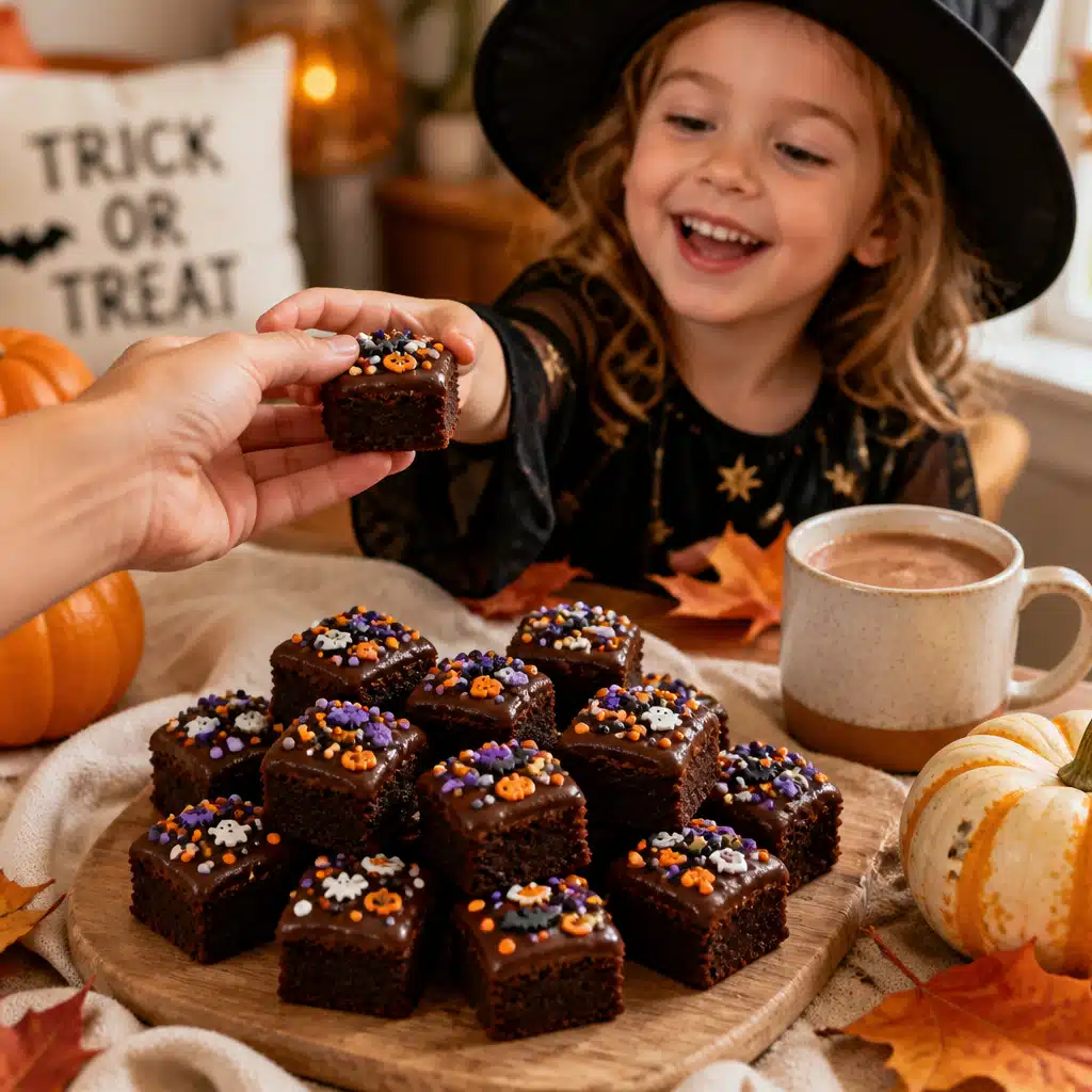 Halloween Brownie Bites: Easy 20-Minute Recipe That Kids Love 5 Halloween Brownie Bites - serving suggestion