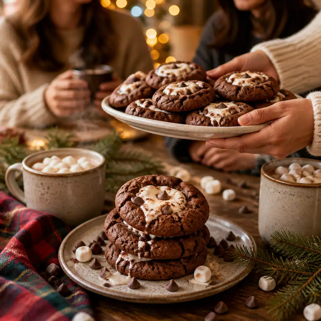 Hot Cocoa Cookies - serving suggestion
