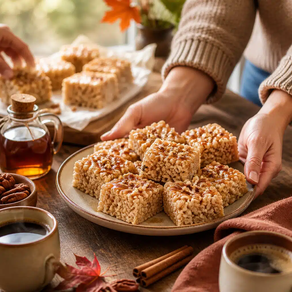 Maple Cinnamon Rice Krispie Treats